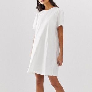 White Cotton T-shirt Dress